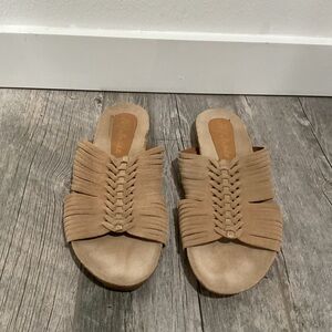 Matisse - Woven Slide Sandals - Size 9 - Boho Chic - Neutral Summer